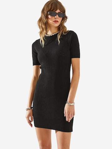 Abito in maglia di Bianco Lucci in nero: frontale