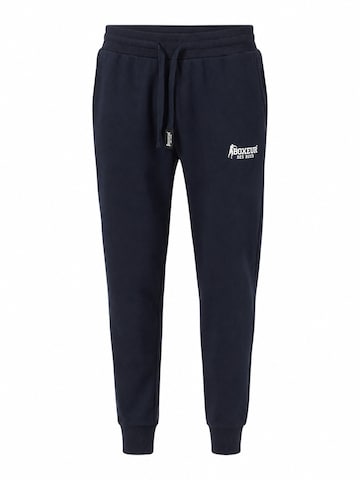 Boxeur des Rues Regular Workout Pants 'Herren Jogginghose Boxeur des Rues mit gewebtem Kordelzug-Label, Marineblau, Kleines weißes Logo, Baumwolle' in Blue: front