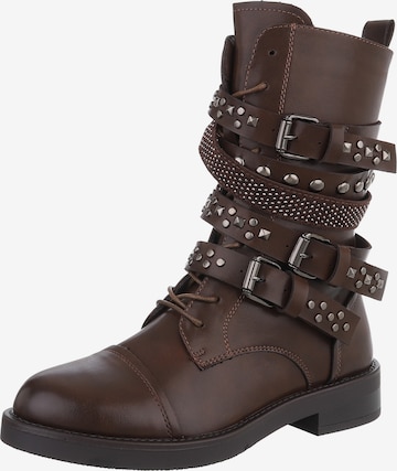 Ital-Design Ankle Boots in Brown: front