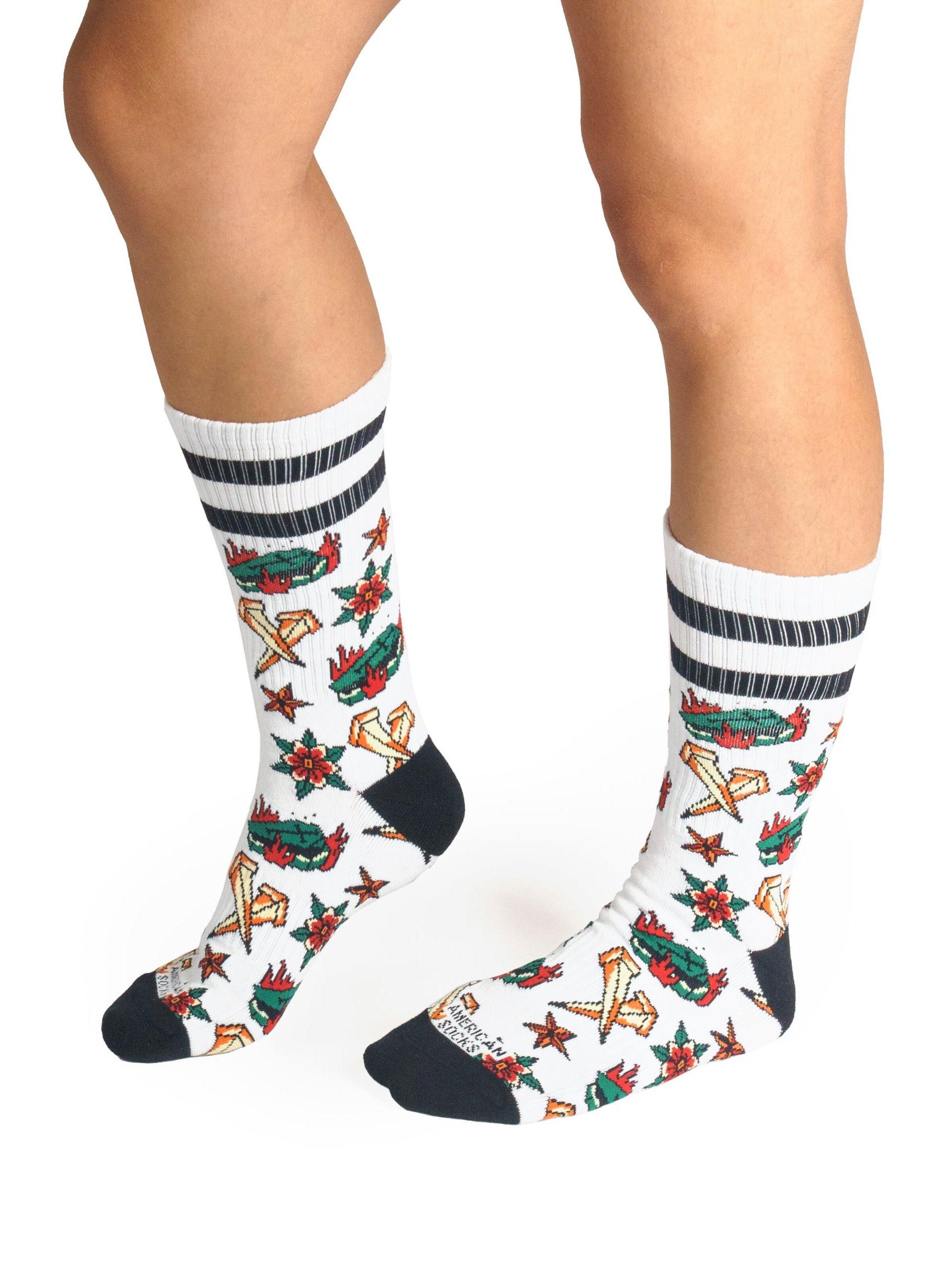 American Socks Socks 'Coffin' in White
