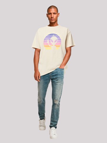 F4NT4STIC Shirt 'Alien Peace Sunset' in Beige
