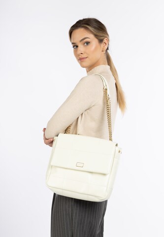 DreiMaster Klassik Shoulder Bag 'Iridia' in Beige: front