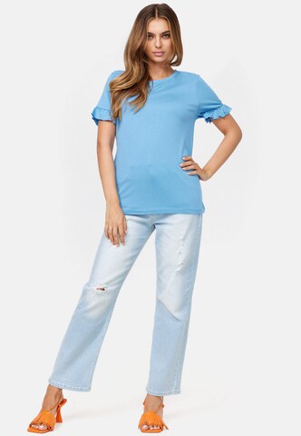 Cotton Candy T-Shirt 'Bamie' in Blau