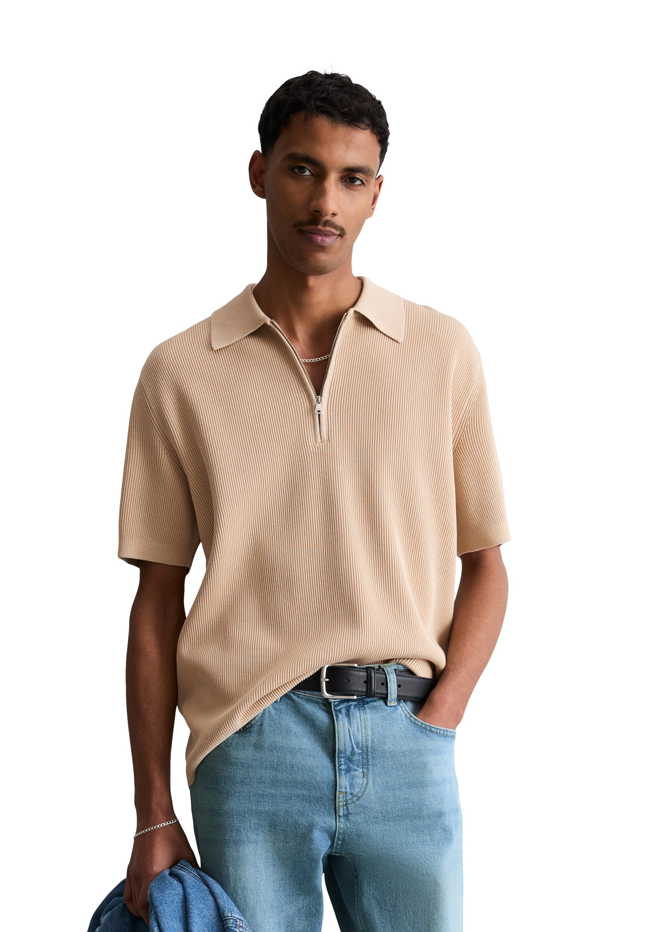 Marc O'Polo DENIM Shirt in Beige: voorkant