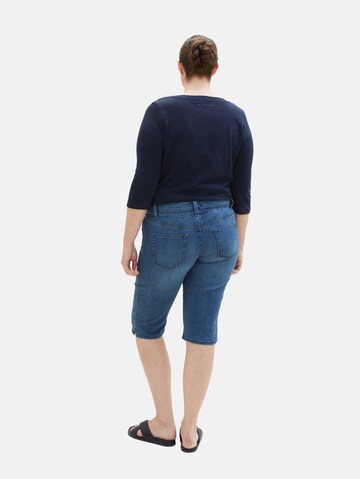 Tom Tailor Women + Slimfit Shorts in Blau