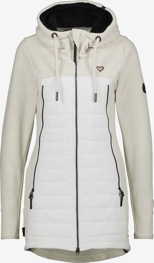 Jachetă  fleece 'Charlie' Alife and Kickin pe ecru / negru / alb, Vizualizare produs