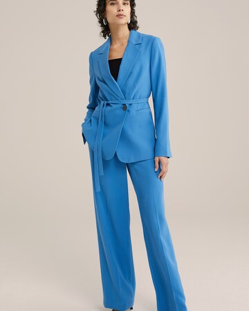 Wide Leg Pantalon à plis WE Fashion en bleu