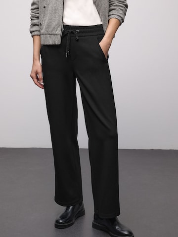 STREET ONE Bő szár Nadrág - fekete: elől