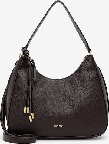 Borsa a sacco 'Judy' di Suri Frey in bronzo: frontale