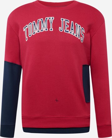 Sweat-shirt Tommy Remixed en rouge : devant