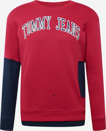 Sweat-shirt Tommy Remixed en rouge : devant