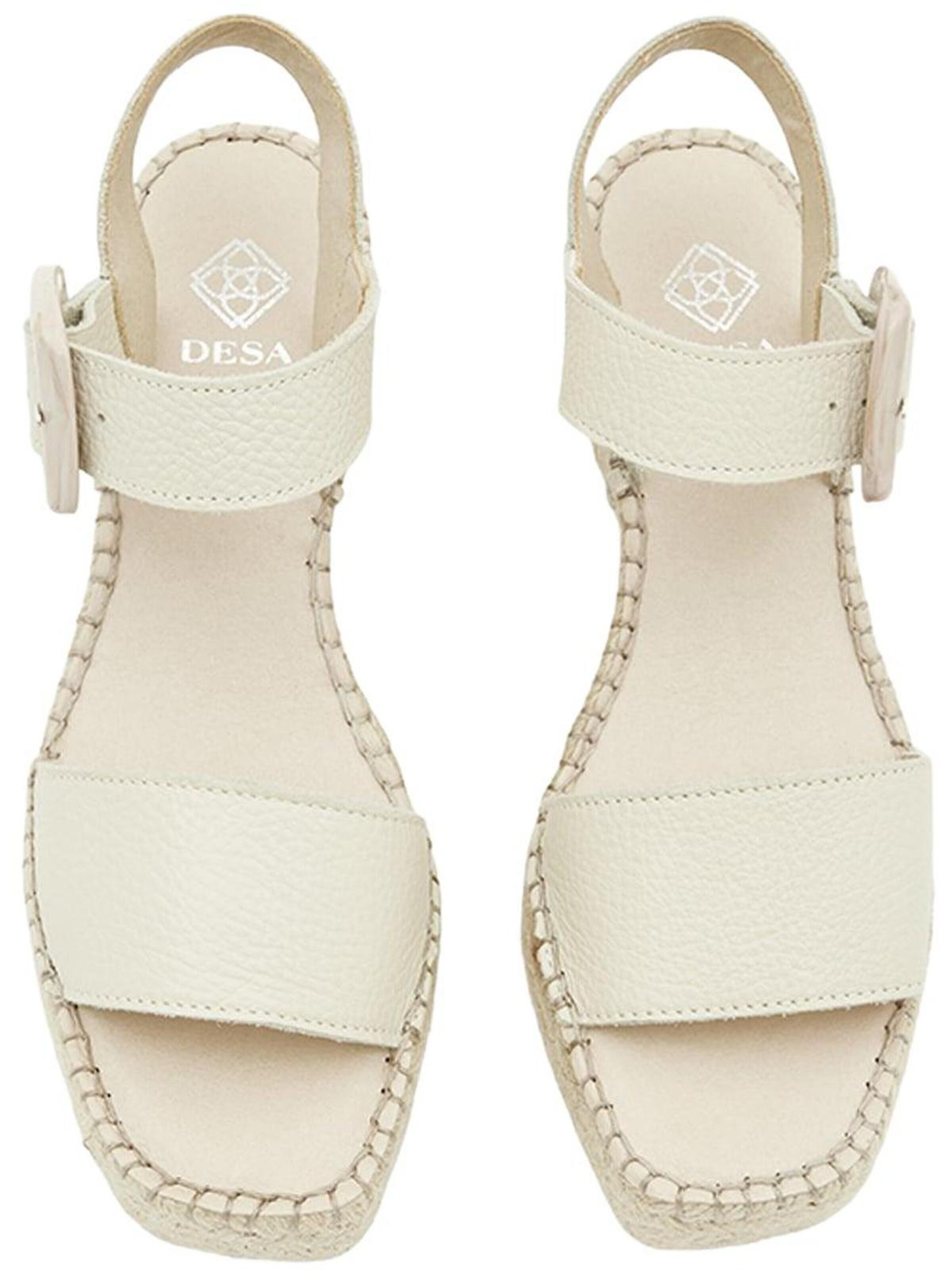 Desa Sandal 'Keilsandalen' in White