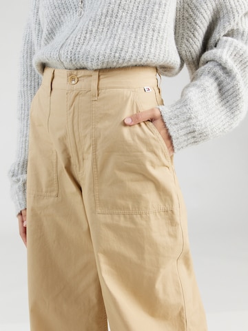 Tommy Jeans Loosefit Cargobukser 'Claire' i beige