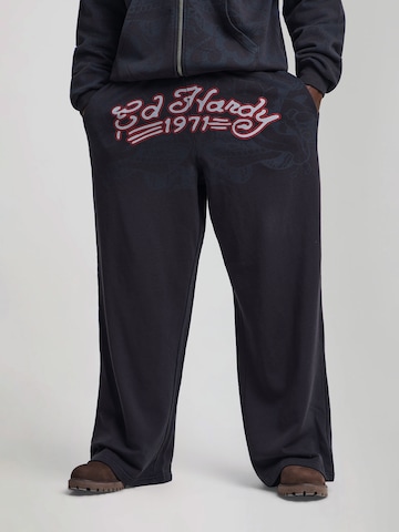 Loosefit Pantaloni di Ed Hardy in nero: frontale