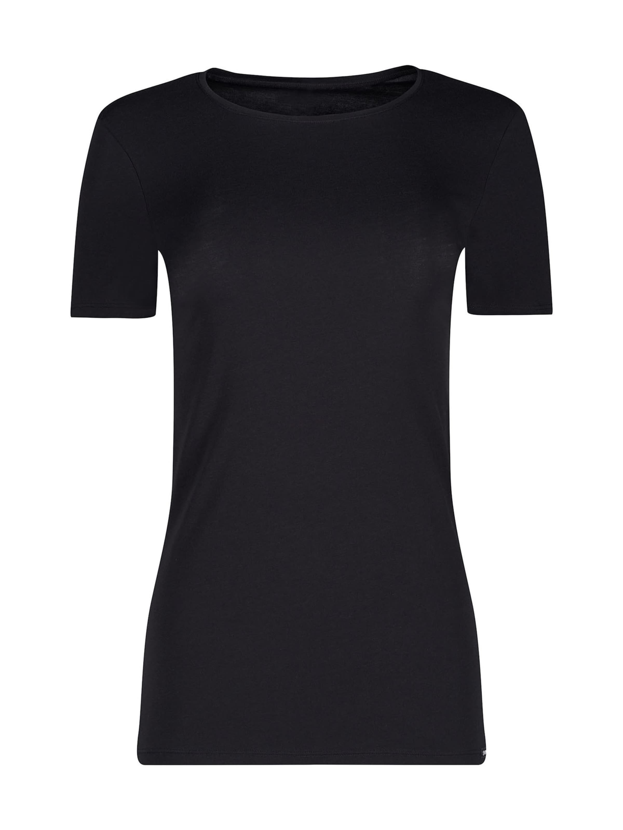 Skiny T-Shirt ' Cotton Essentials ' in Schwarz: Vorderseite
