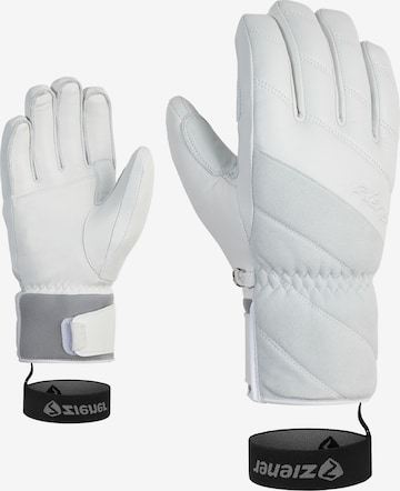 ZIENER Athletic Gloves 'KUMA AS(R)' in White: front