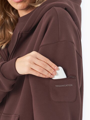 Organication Sweatjacke in Braun