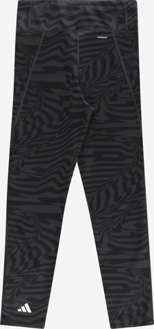 ADIDAS SPORTSWEAR Skinny Sportbroek 'Aeroready Allover Print Optime High-Rise ' in Zwart