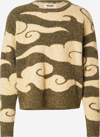 Woodbird Sweter w kolorze zielony: przód
