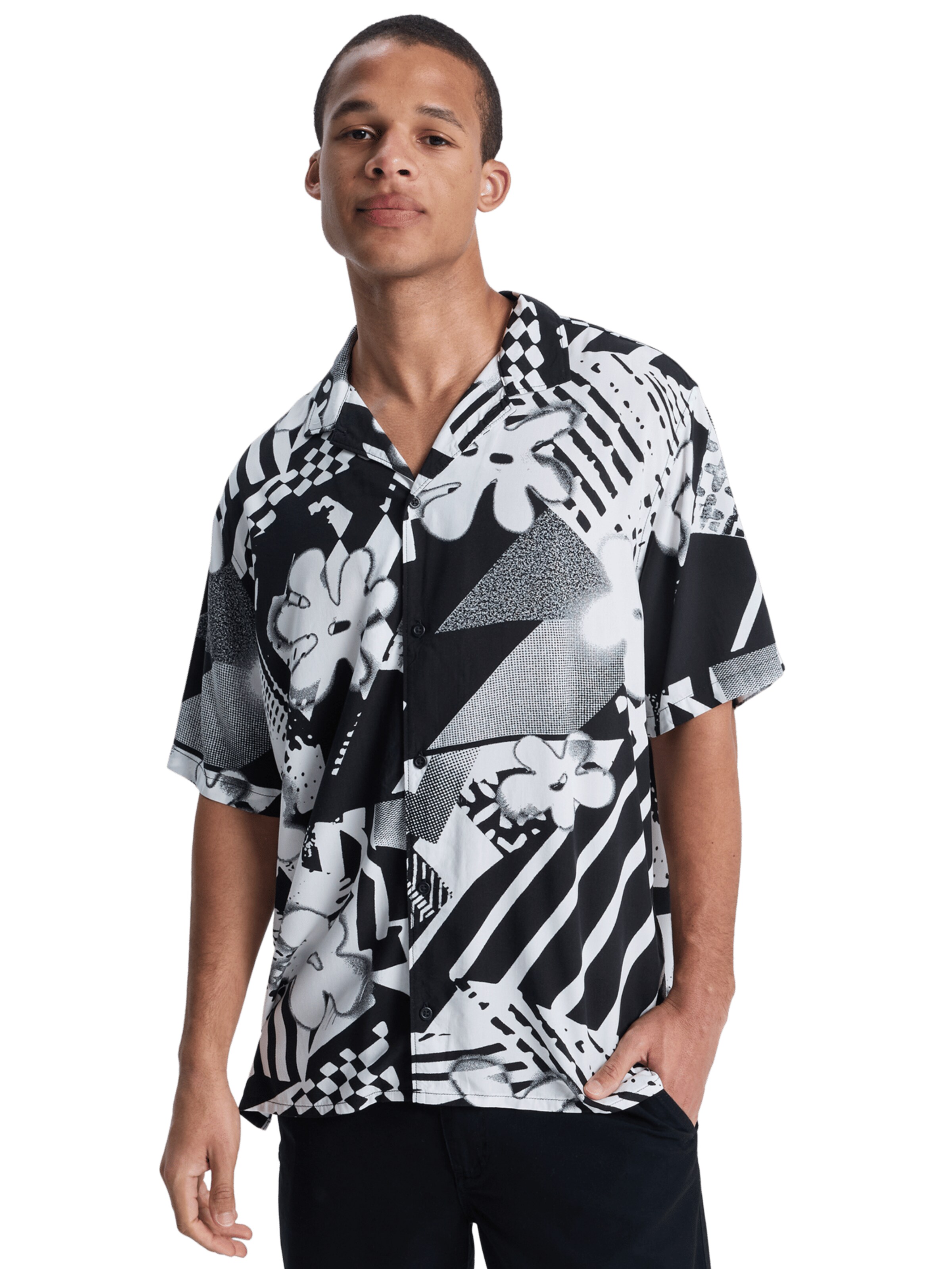 QUIKSILVER Shirt 'Paradise' in Schwarz: Vorderseite
