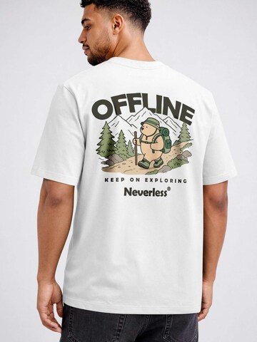 Neverless Shirt 'Hike Adventure Bear'‌ in Weiß