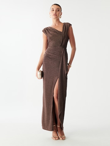 BWLDR - Vestido de festa 'SAMI' em castanho