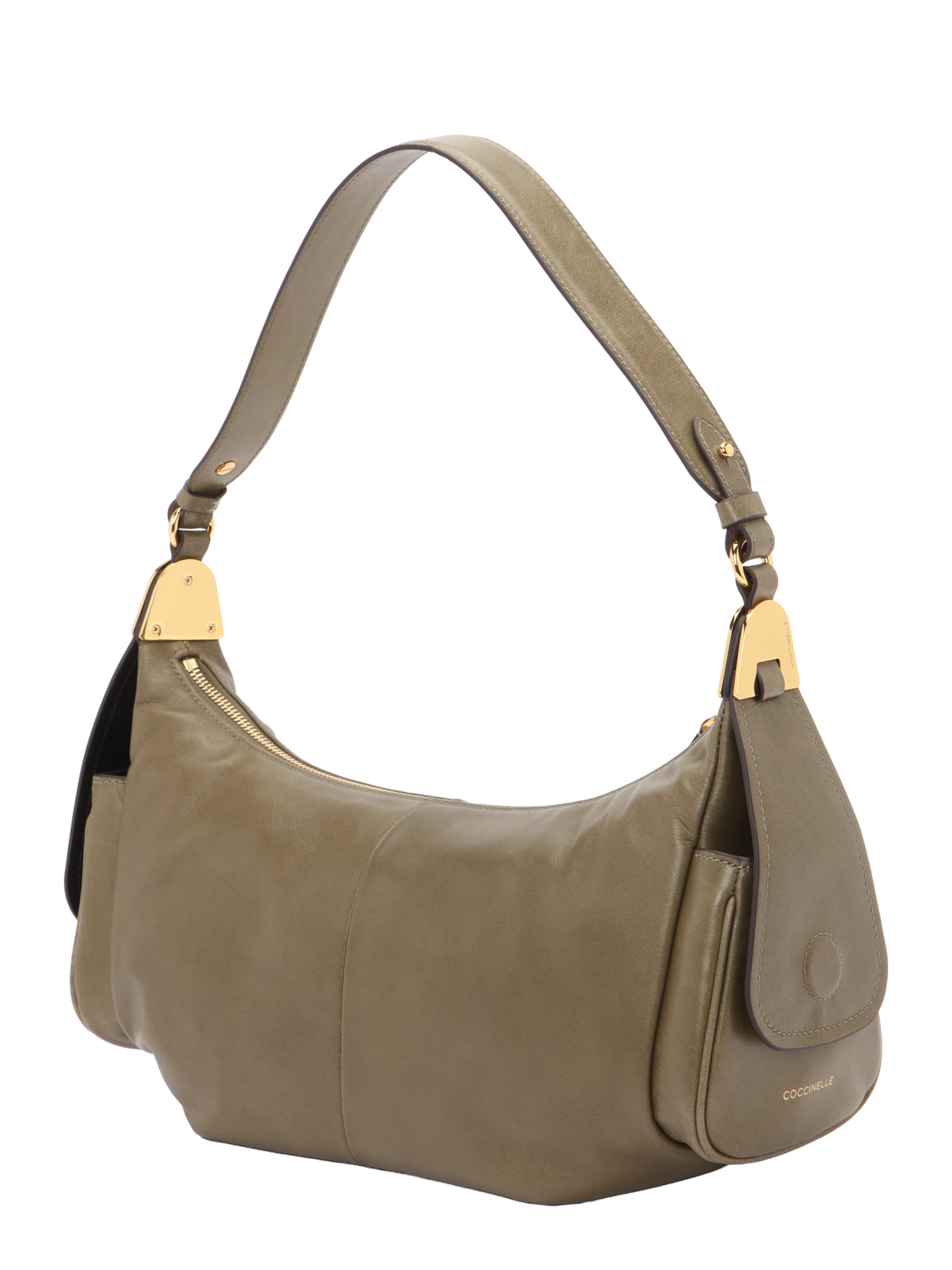Coccinelle Shoulder Bag in Green: side