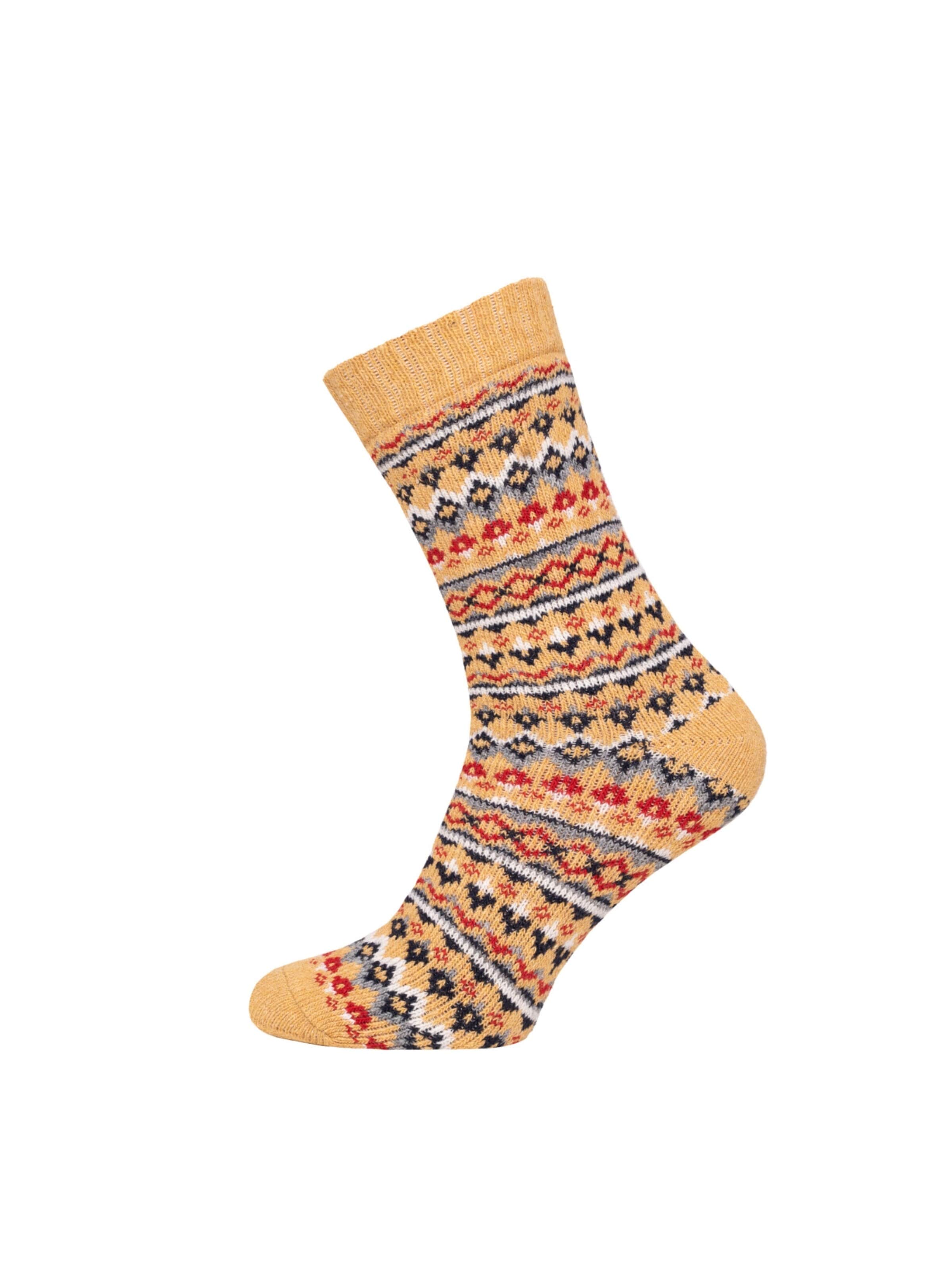 HomeOfSocks Socks 'HOS452' in Yellow: front