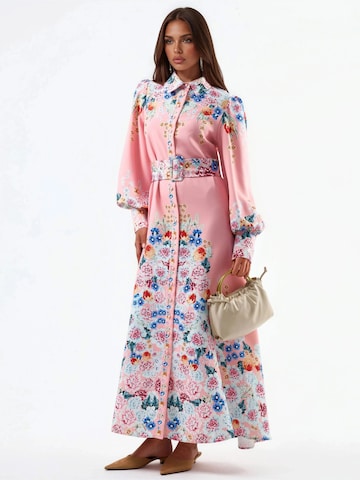 MSN Collection Maxi Kleid in Pink