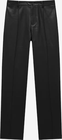 Bootcut Pantalon à plis Pull&Bear en noir : devant