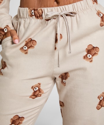 Hunkemöller Pyjamabroek in Beige