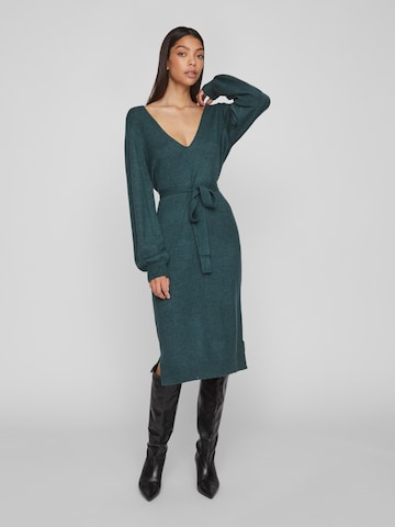 VILA Knitted dress 'RIL' in Green