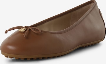 Lauren Ralph Lauren Ballet Flats 'Jayna' in Brown: front