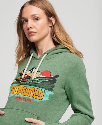 Sweat-shirt Superdry en vert