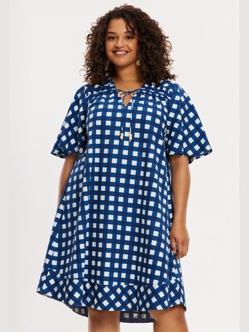 YOEK Dress in Blue: front