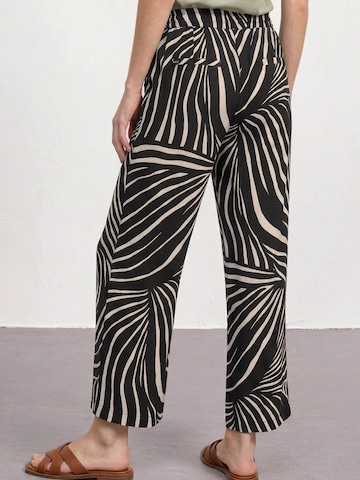 STREET ONE Wide leg Byxa 'Emee' i svart