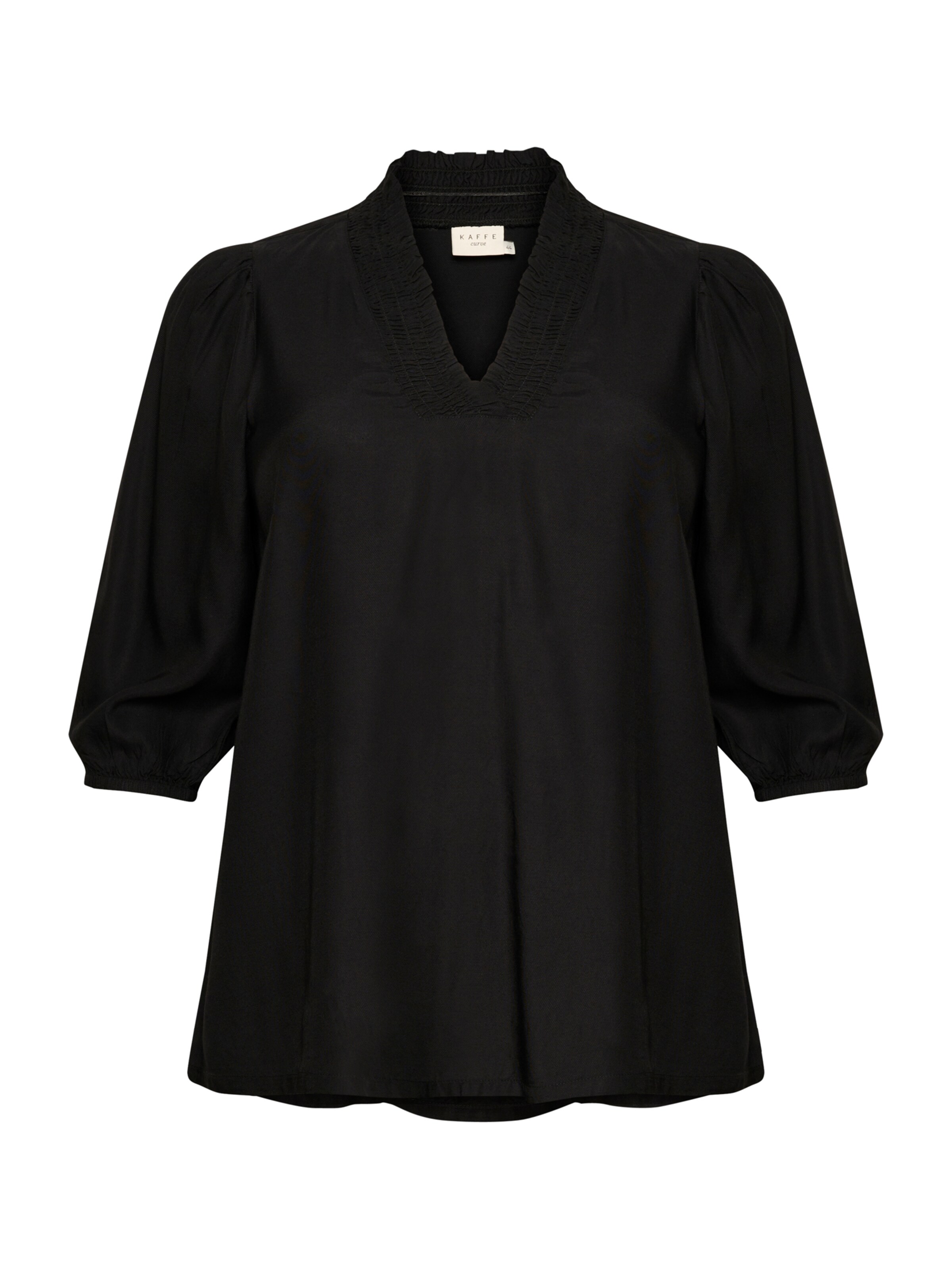 KAFFE CURVE Bluse 'Dania' in Schwarz: Vorderseite