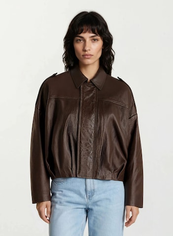 trueprodigy Tussenjas ' Rivan ' in Bruin: voorkant