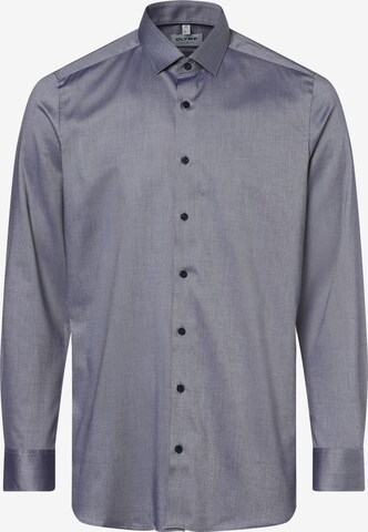 OLYMP Slim fit Overhemd 'Level 5' in Blauw: voorkant