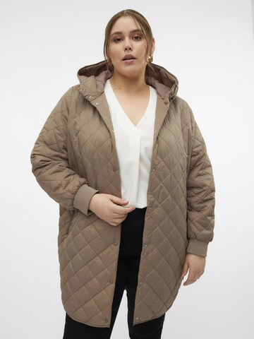 Vero Moda Curve Wintermantel in Bruin