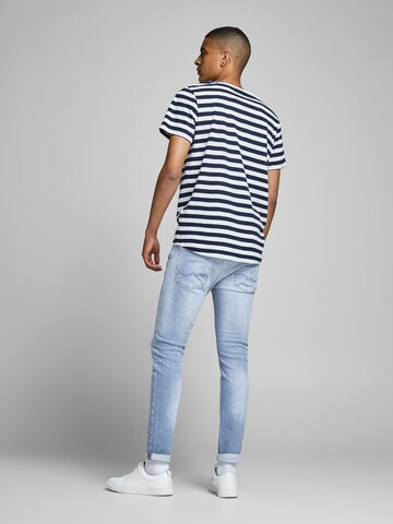 JACK & JONES Skinny Džíny 'Liam' – modrá