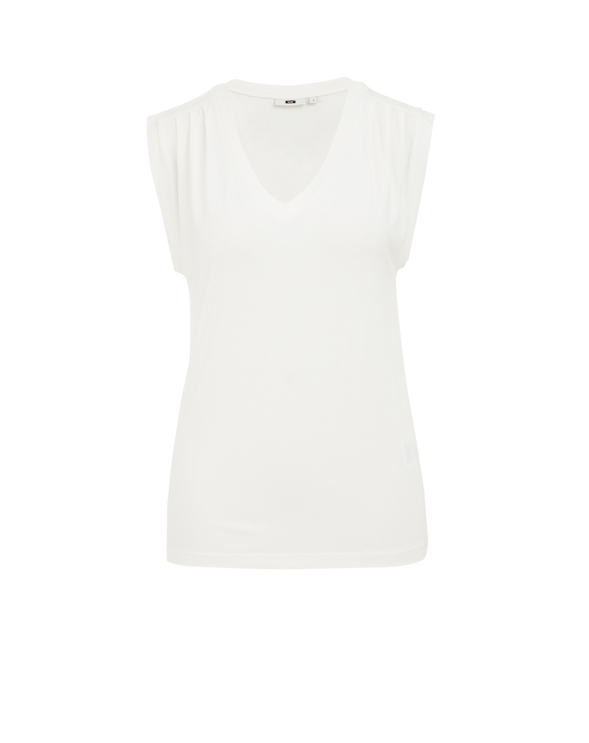 Top de la WE Fashion pe alb: față