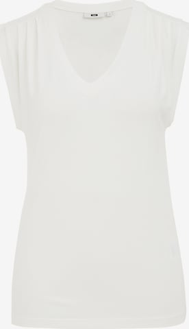 Top de la WE Fashion pe alb: față