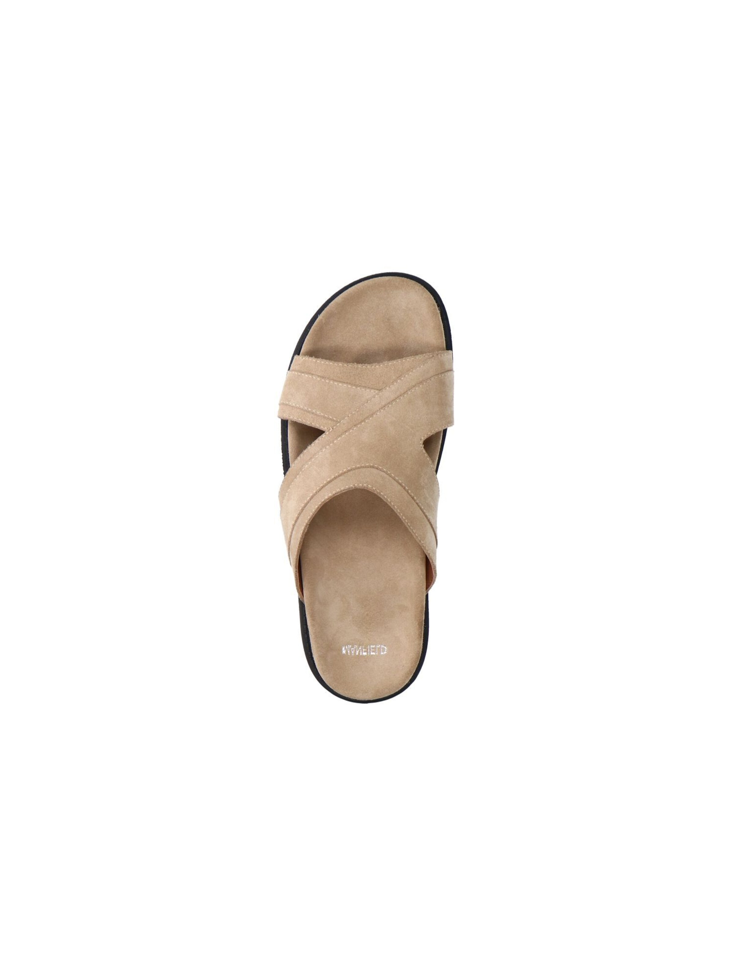 MANFIELD Pantolette in Beige