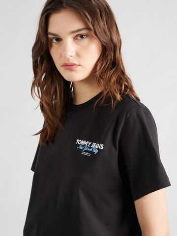 Tommy Jeans T-Shirt 'ESSENTIAL' in Schwarz