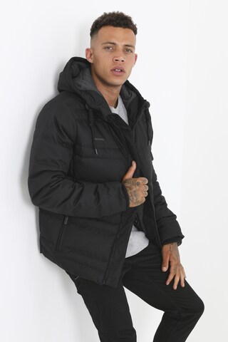 BRAVE SOUL Winter Jacket in Black: front