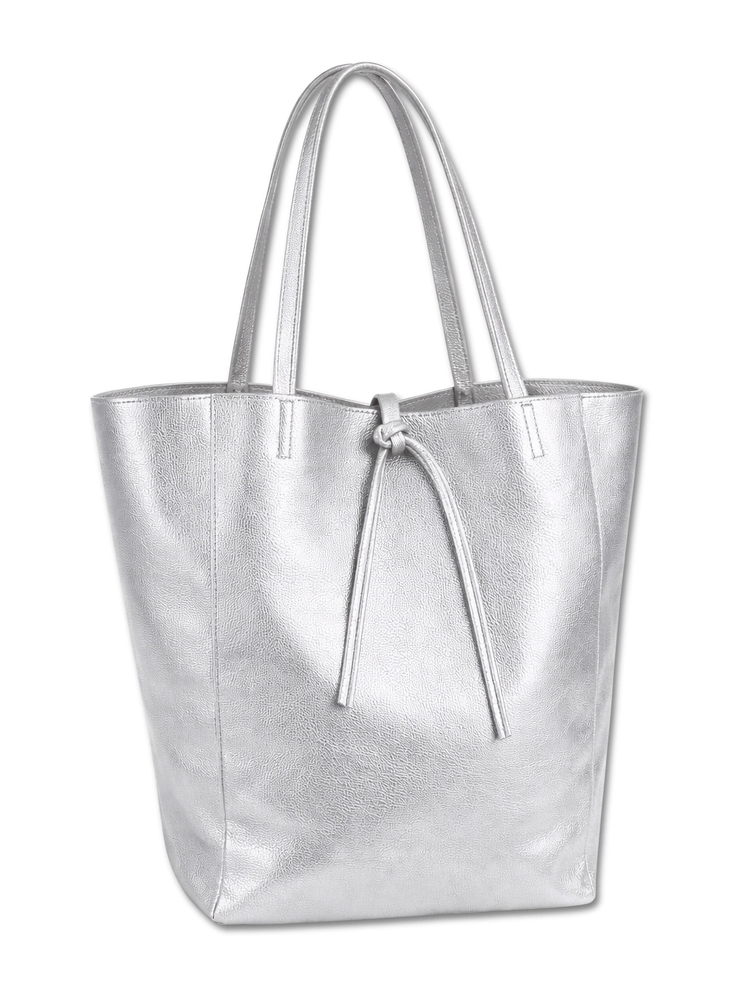 COLLEZIONE ALESSANDRO Schultertasche 'EasyGo'‌‌ in Silber: Vorderseite