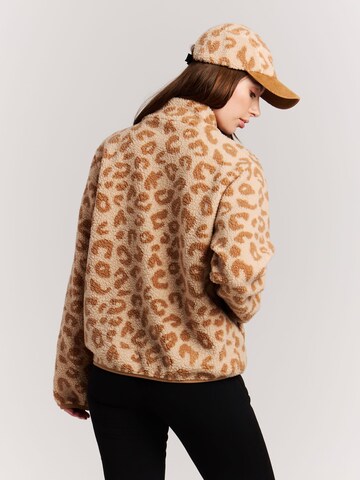 PROTEST Fleece jas 'PRTWiba' in Bruin