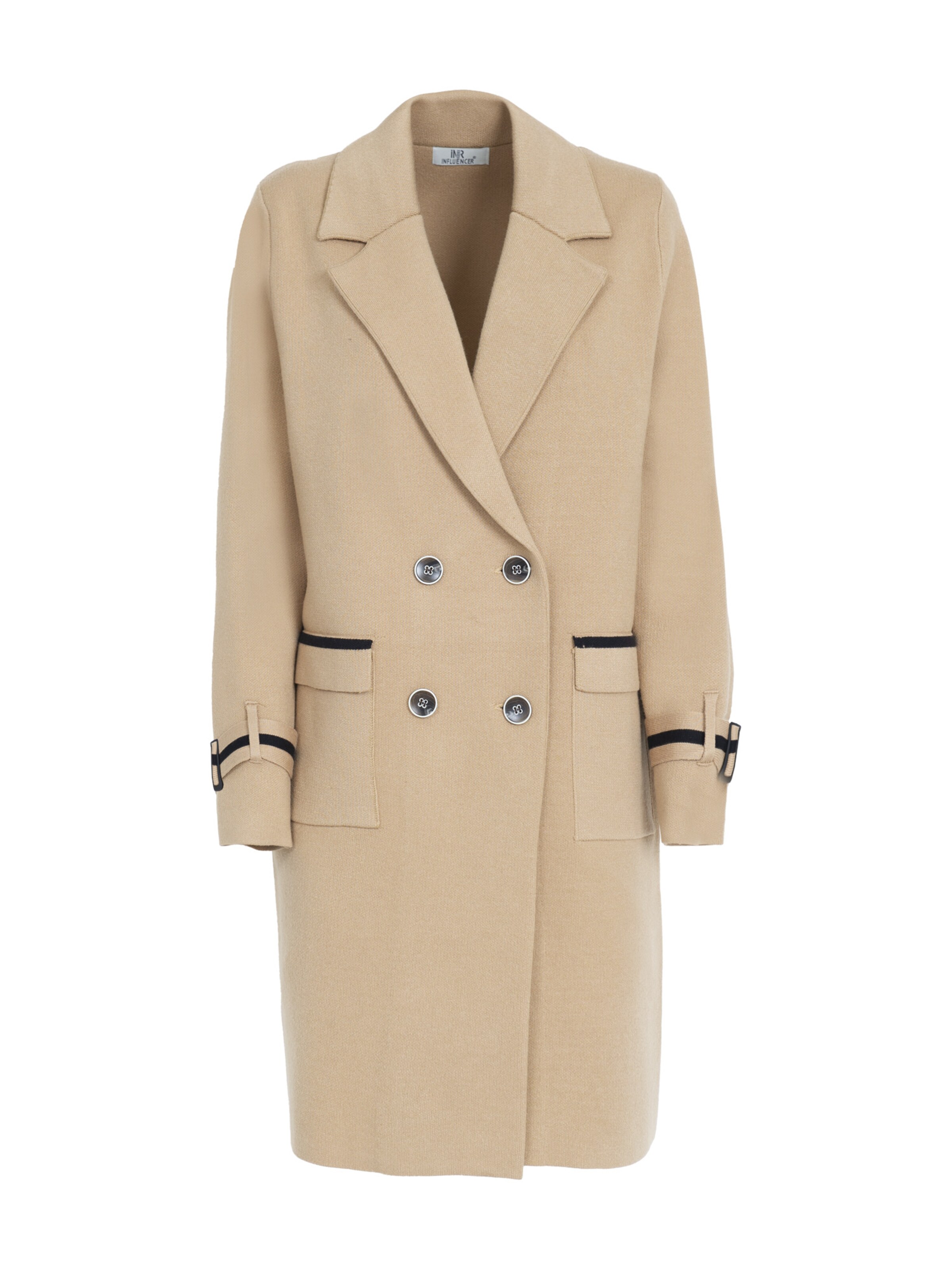 Influencer - Abrigo de entretiempo en beige: frente