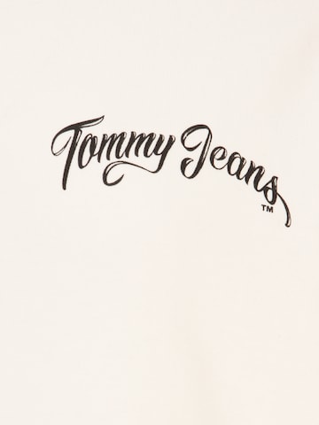 Bluză de molton de la Tommy Jeans Plus pe alb